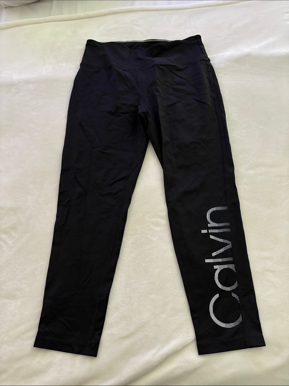 Calvin Klein Black Leggings with Side Logo Detail
